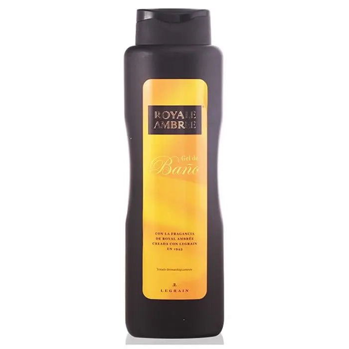 Legrain Royale Ambree bath gel in a 750ml bottle, featuring luxurious packaging from Jag Couture London New York.