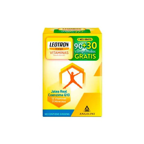 Leotron Vitamins in 90 plus 30 tablet bottle by Jag Couture London New York, featuring colorful packaging and tablets
