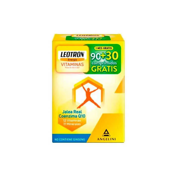 Jag Couture London New York Leotron Vitamins tablets, 90+30 count, supplement bottle with colorful label and tablets inside.