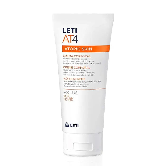 Leti At4 body cream in 200ml jar by Jag Couture London New York, creamy texture and elegant packaging visible.