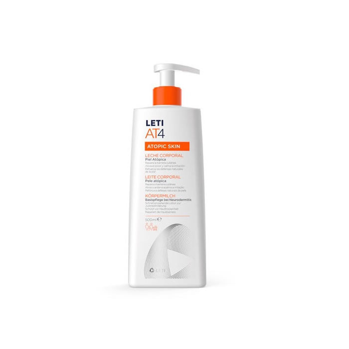 Jag Couture London Leti At4 Body Milk 500ml bottle, smooth moisturizer with a sleek design and pump dispenser.
