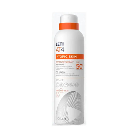 Leti At4 Defense Spray SPF50+ 200ml by Jag Couture London - New York, a protective skincare spray with broad-spectrum sun protection.
