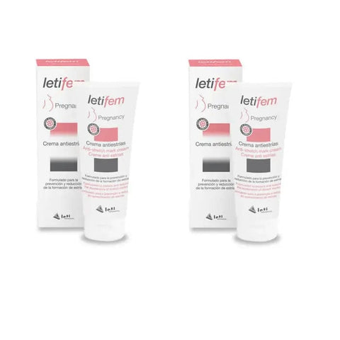 Jag Couture London pregnancy anti-stretch mark cream in 2x200ml containers, designed to help prevent stretch marks during pregnancy.