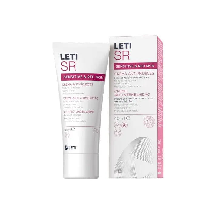 Letisr anti-redness cream with SPF20 in 40ml jar, by Jag Couture London New York, helps soothe and protect sensitive skin.