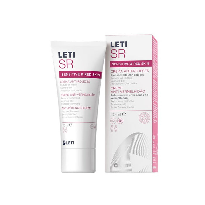 Jag Couture London anti-redness cream with SPF20 in a 40ml tube, designed to soothe sensitive skin and reduce redness.