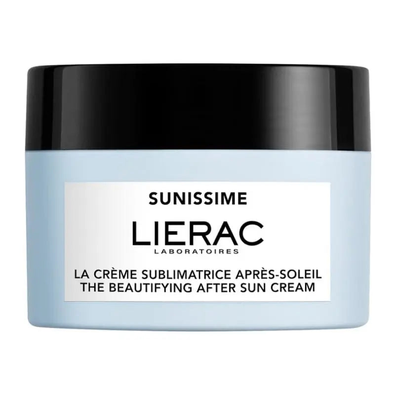 Lierac Sunissime Sublimating Aftersun Body Cream 200ml, nourishing skincare for sun-exposed skin, with a sleek tube design.