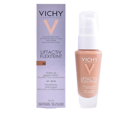 Jag Couture London - New York Liftactiv Flexiteint anti-wrinkle foundation SPF20 in shade 55 Opal, liquid makeup with smooth finish.