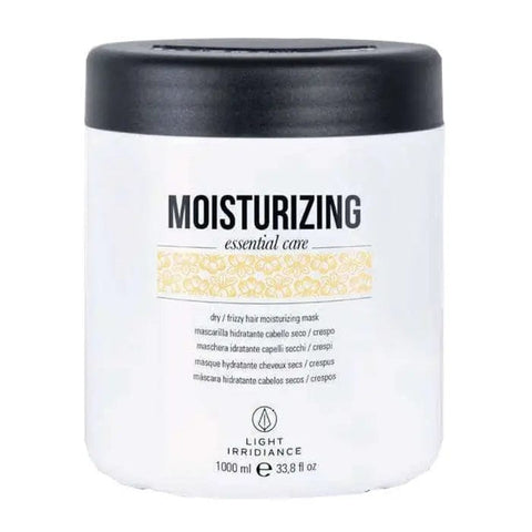 Jag Couture London Moisturizing Mask for dry hair, 1000ml, featuring light irridiance essential care for nourishing and hydration.