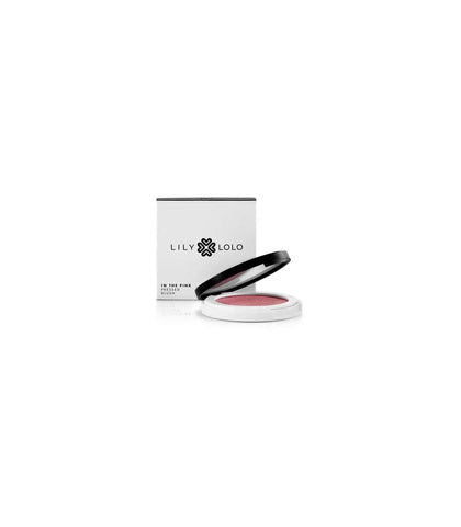 Lily Lolo Colorete Compacto in The Pink by Jag Couture London-New York, showing soft pink blush in compact case