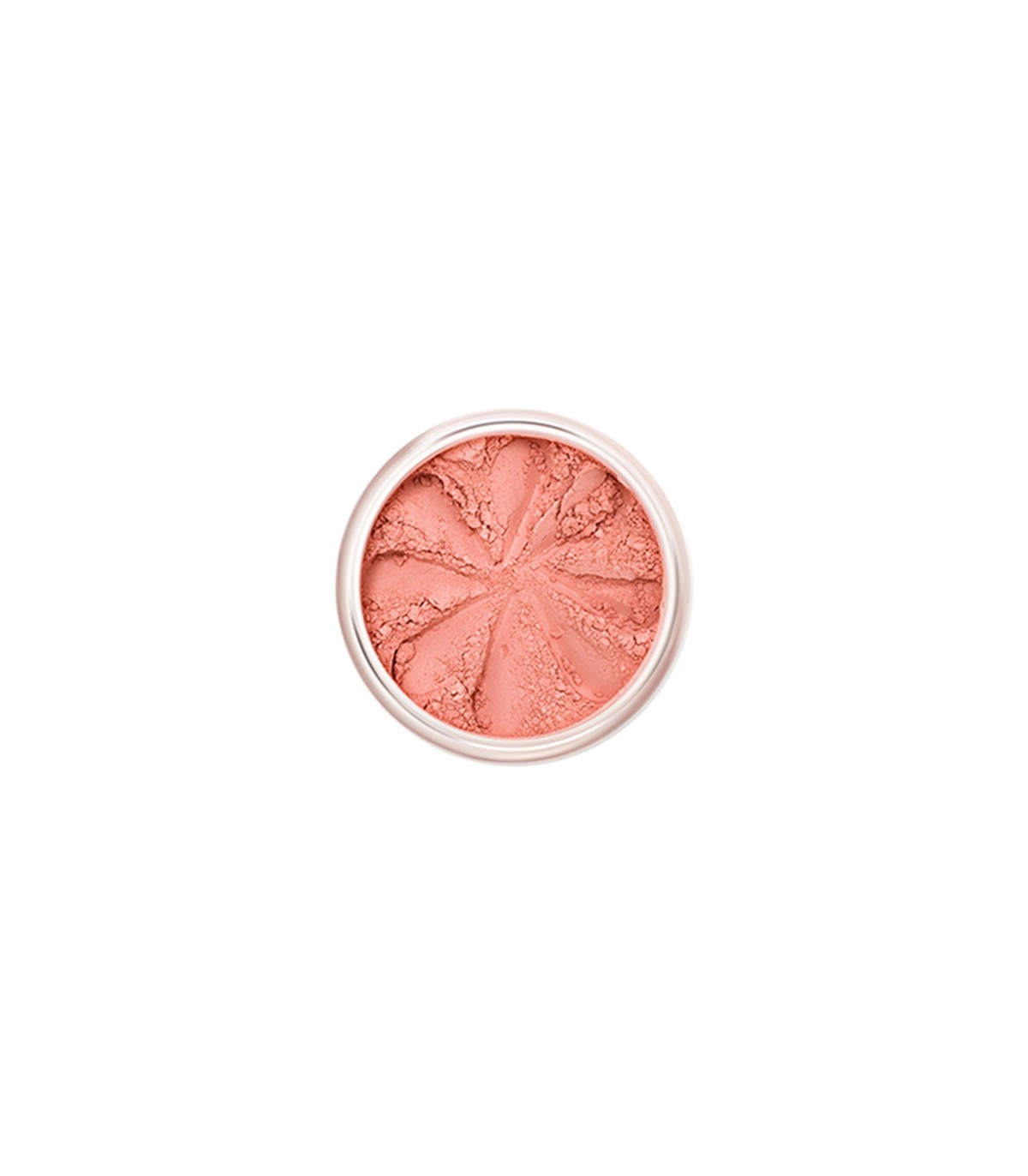 Lily Lolo Mineral Blush in Clementine by Jag Couture London and New York, showcasing the vibrant orange powder in a compact.