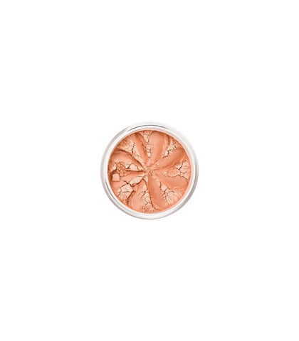 Lily Lolo mineral blush in Juicy Peach, a warm peach shade, with a compact design and natural mineral formula from Jag Couture London.