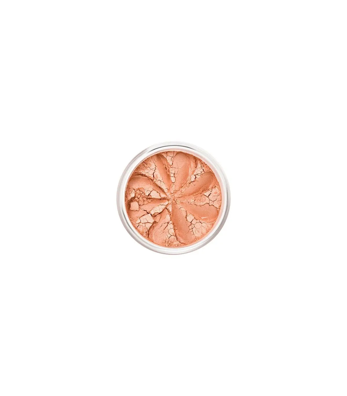 Lily Lolo Mineral Blush in Juicy Peach with warm coral shade, natural finish, displayed in a compact from Jag Couture London New York.