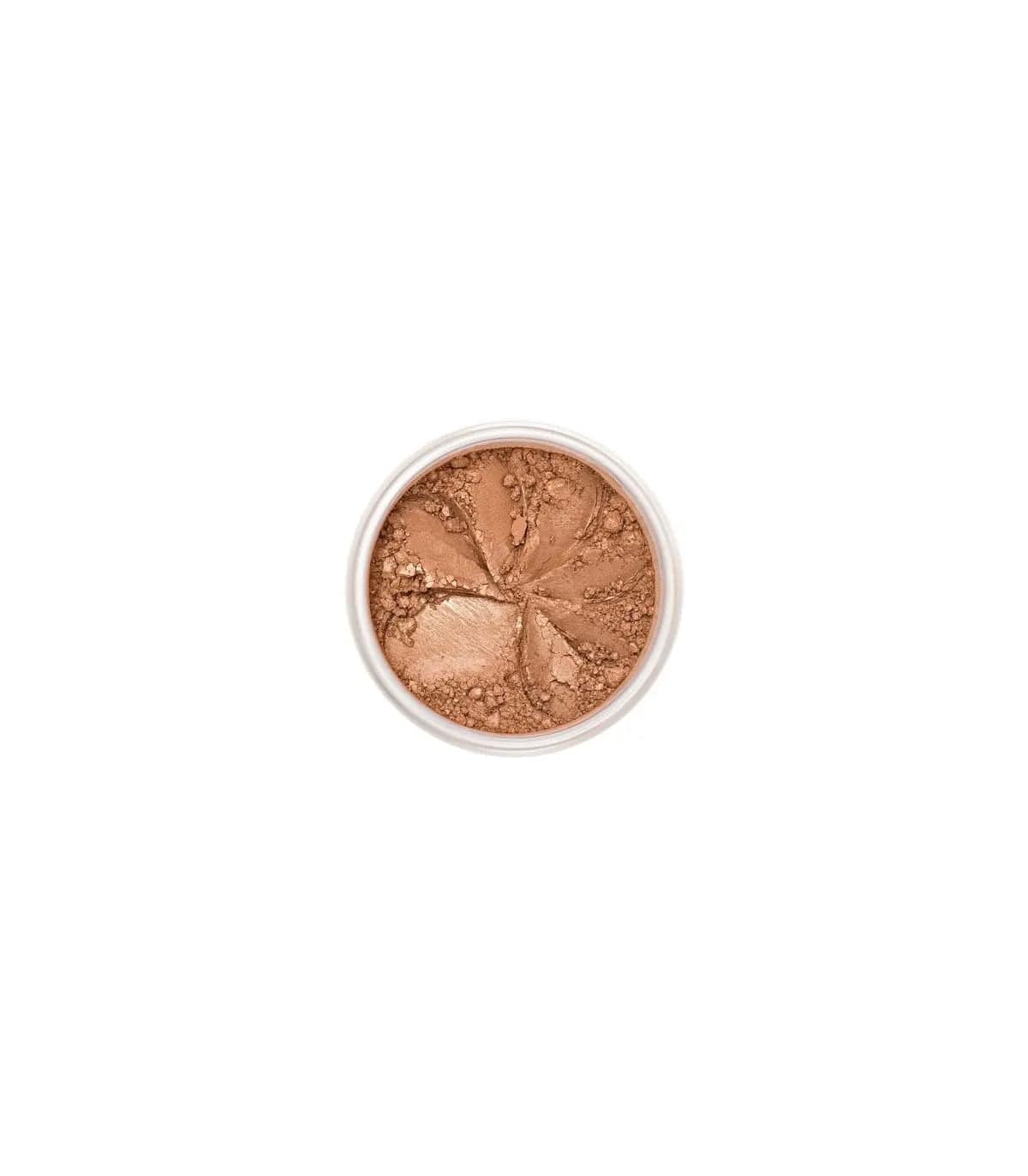 Lily Lolo Mineral Bronzer Powder by Jag Couture London-New York, showing warm-toned mineral bronzer in a compact.