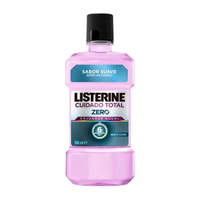 Jag Couture London New York Listerine Total Care Zero Alcohol Mouthwash 500ml bottle with label and cap.