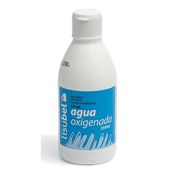 Bottle of Lisubel Hydrogen Peroxide 250ml from Jag Couture London New York, with clear label and cap visible on a plain background.