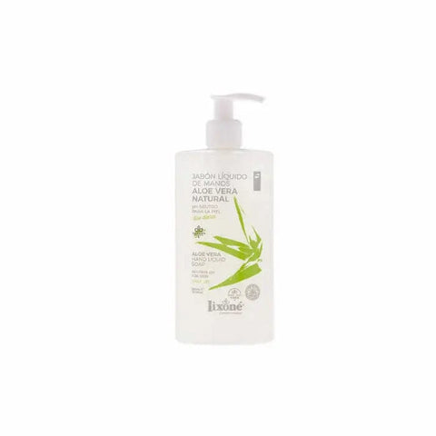 Jag Couture London Aloe Vera Liquid Hand Soap 300ml bottle with clear label and pump dispenser, showcasing natural ingredients.