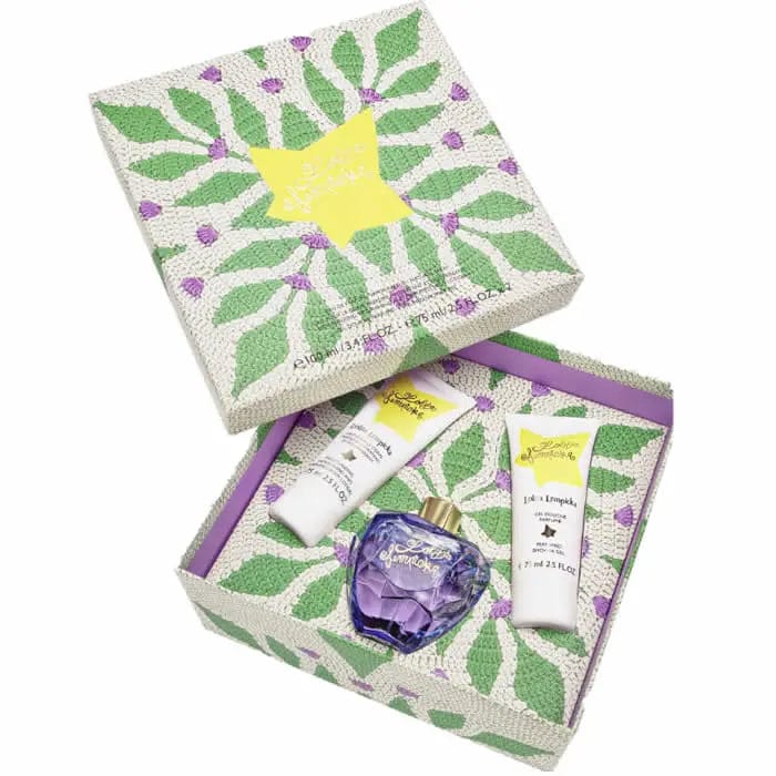 Set of three Lolita Lempicka Mon Premier Eau de Perfume sprays in 100ml bottles, featuring elegant perfume packaging.