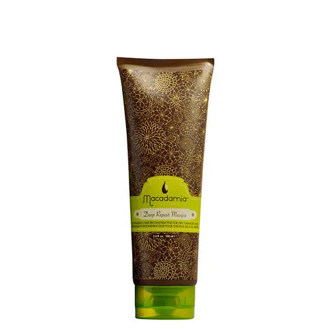 Jag Couture London Macadamia Natural Oil Deep Repair Masque 100ml jar with label and product branding visible.