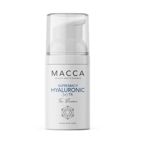 Jag Couture London New York Macca Supremacy Hyaluronic 0.25% The Booster 30ml bottle on a clean background.