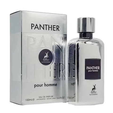 Maison Alhambra Phanter Pour Homme Eau de Parfum 100ml spray by Jag Couture London - New York, bottle with sleek design.