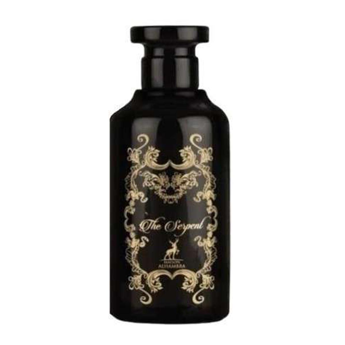 Maison Alhambra The Serpent Eau De Parfum 100ml spray featuring elegant glass bottle with intricate serpent design by Jag Couture London New York