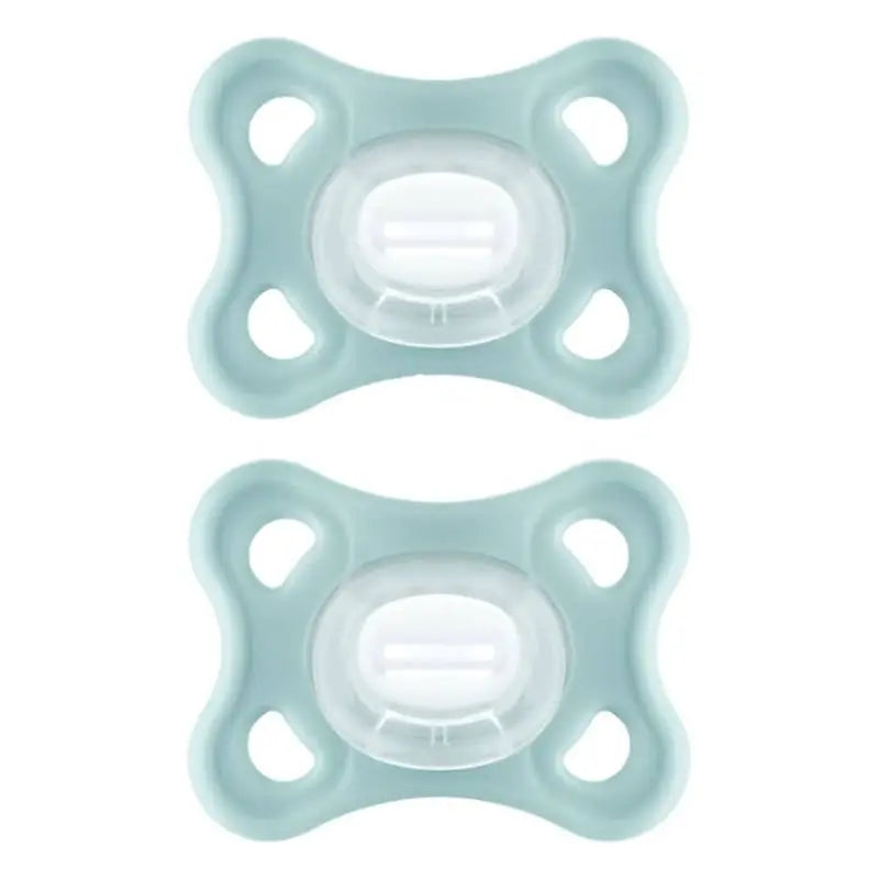 Jag Couture London - New York Mam Comfort Pacifier for 3-12 months, neutral color, two units, soft silicone baby pacifier.