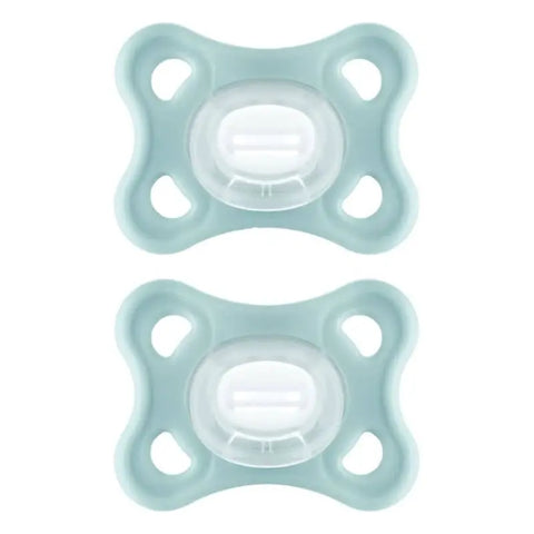Jag Couture London - New York Mam Comfort Pacifier for 3-12 months, neutral color, two units, soft silicone baby pacifier.