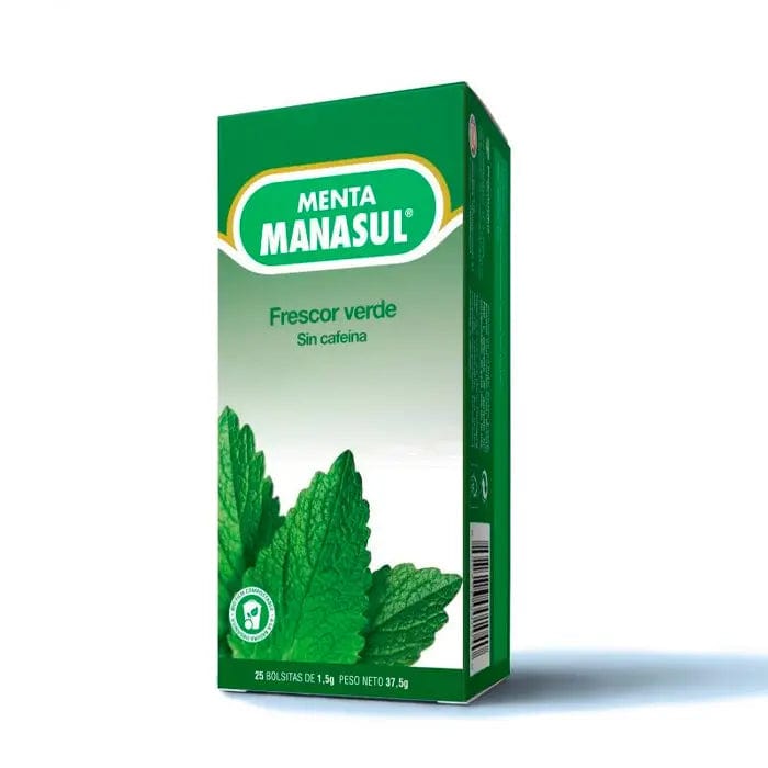 Manasul Pennyroyal Mint filters by Jag Couture London, New York, shown in a pack of 25 with fresh mint leaves.