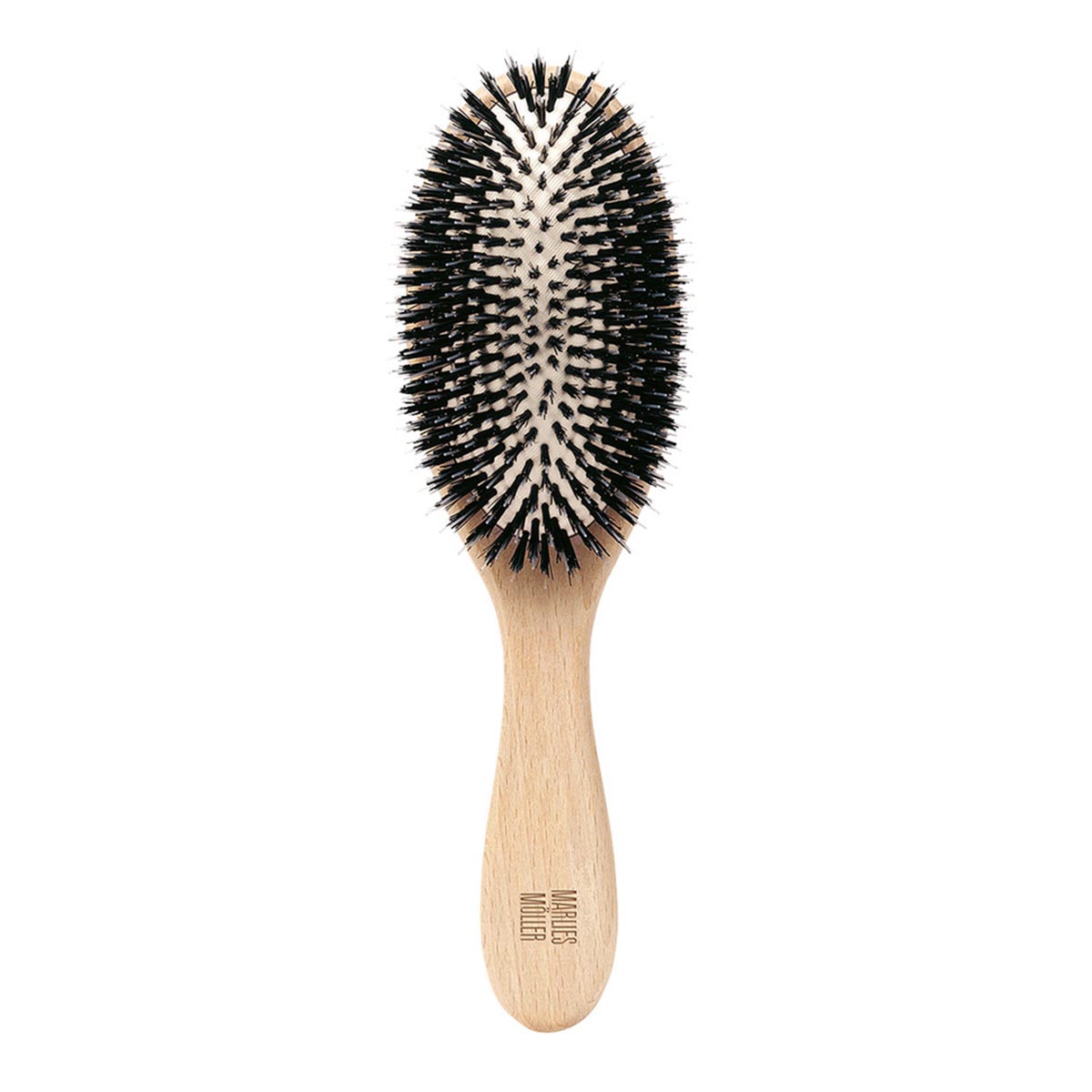 Jag Couture London - New York Marlies Moller Allround Hair Travel Brush with wooden handle and natural bristles for styling on the go