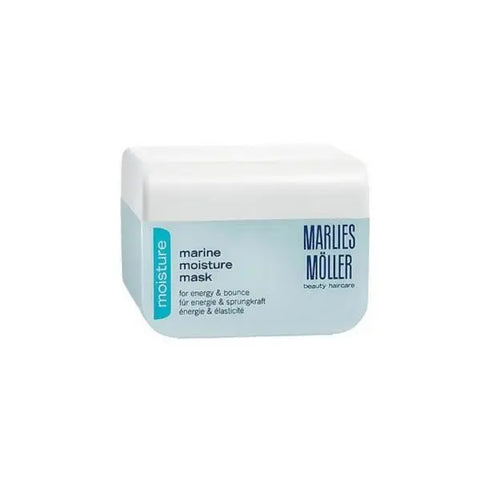 Marlies Moller Moisture Marine Mask in 125ml jar, displayed with a clean, minimalist background showcasing the hydrating skincare product.