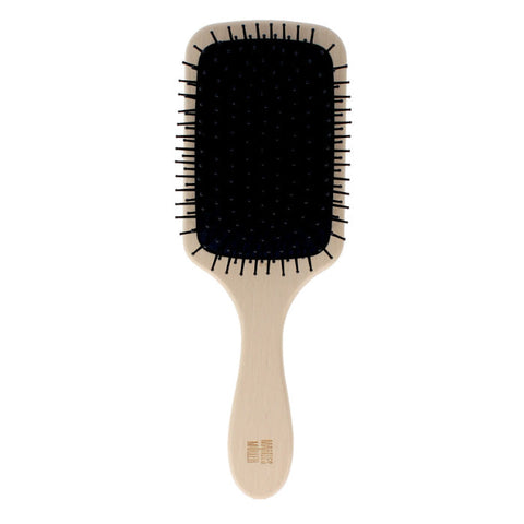 Marlies Moller New Classic Brush by Jag Couture London - New York, close-up of a professional hairbrush with wooden handle and bristles.