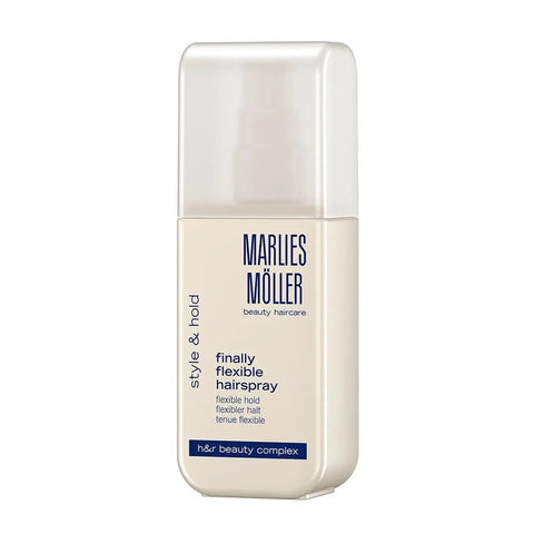 Marlies Moller Style And Hold Flexible Hairspray 125ml by Jag Couture London New York, showing the spray bottle with product label