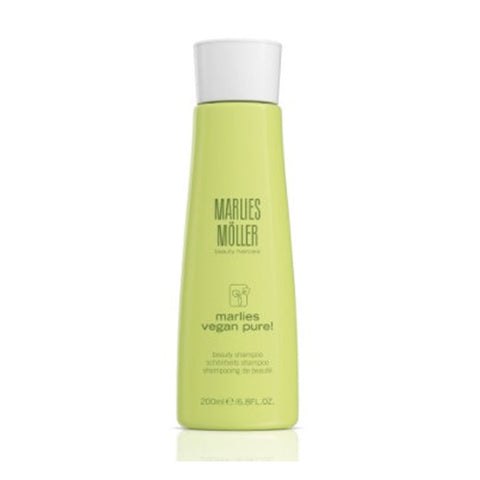 Marlies Möller Vegan Pure Shampoo in 200ml bottle, featuring clean, eco-friendly packaging and natural ingredients for healthy hair.