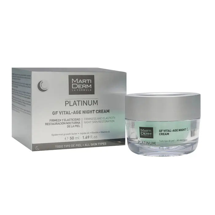 Martiderm Gf Vital Age Night Cream by Jag Couture London New York, 50ml jar with smooth cream for youthful skin.