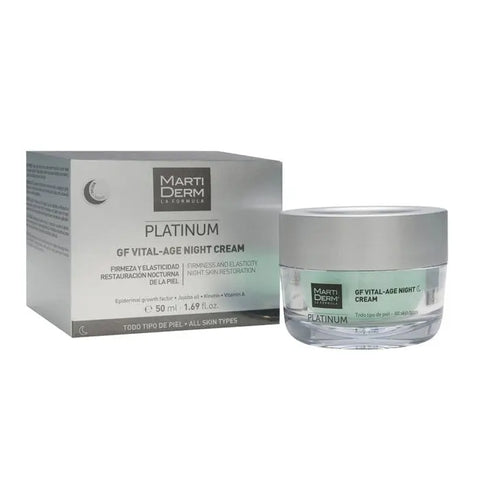 Martiderm GF Vital Age Night Cream 50ml jar, moisturizing skincare product from Jag Couture London New York.