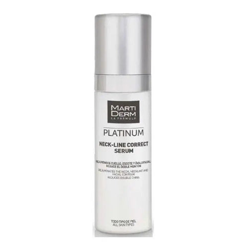 Martiderm Platinum Neck-Line Serum Corrector for neck and neckline, 50ml, in elegant packaging.