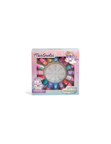 Martinelia Little Unicorn nail set by Jag Couture London features 14 colorful unicorn-themed nail designs.