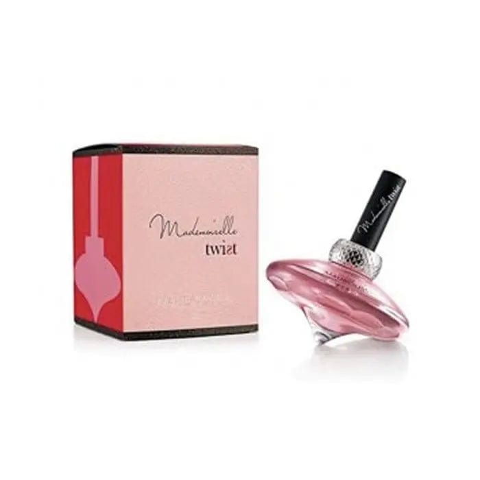 Mauboussin Mademoiselle Twist Eau de Parfum spray 90ml, elegant bottle with gold accents, showcasing the luxurious fragrance.