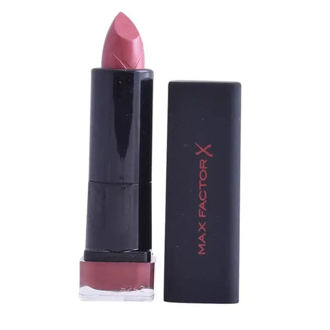 Max Factor Coulor Elixir Matte Lipstick in shade 17 Nude, featuring a sleek tube and the lipstick partially extended.