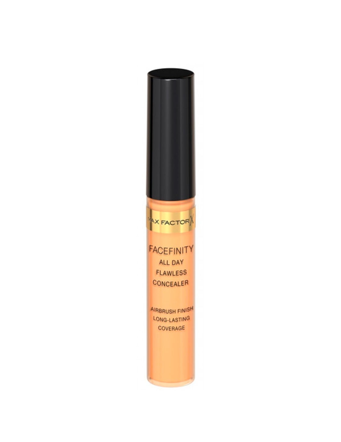 Max Factor Facefinity All Day Flawless foundation in shade 40, 7.8ml, displayed in a compact bottle with a pump applicator.