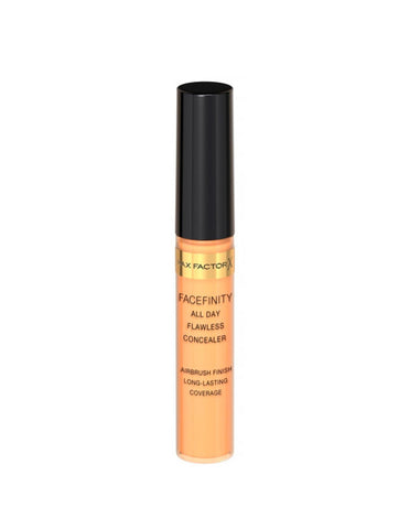 Max Factor Facefinity All Day Flawless foundation in shade 40, 7.8ml, displayed in a compact bottle with a pump applicator.