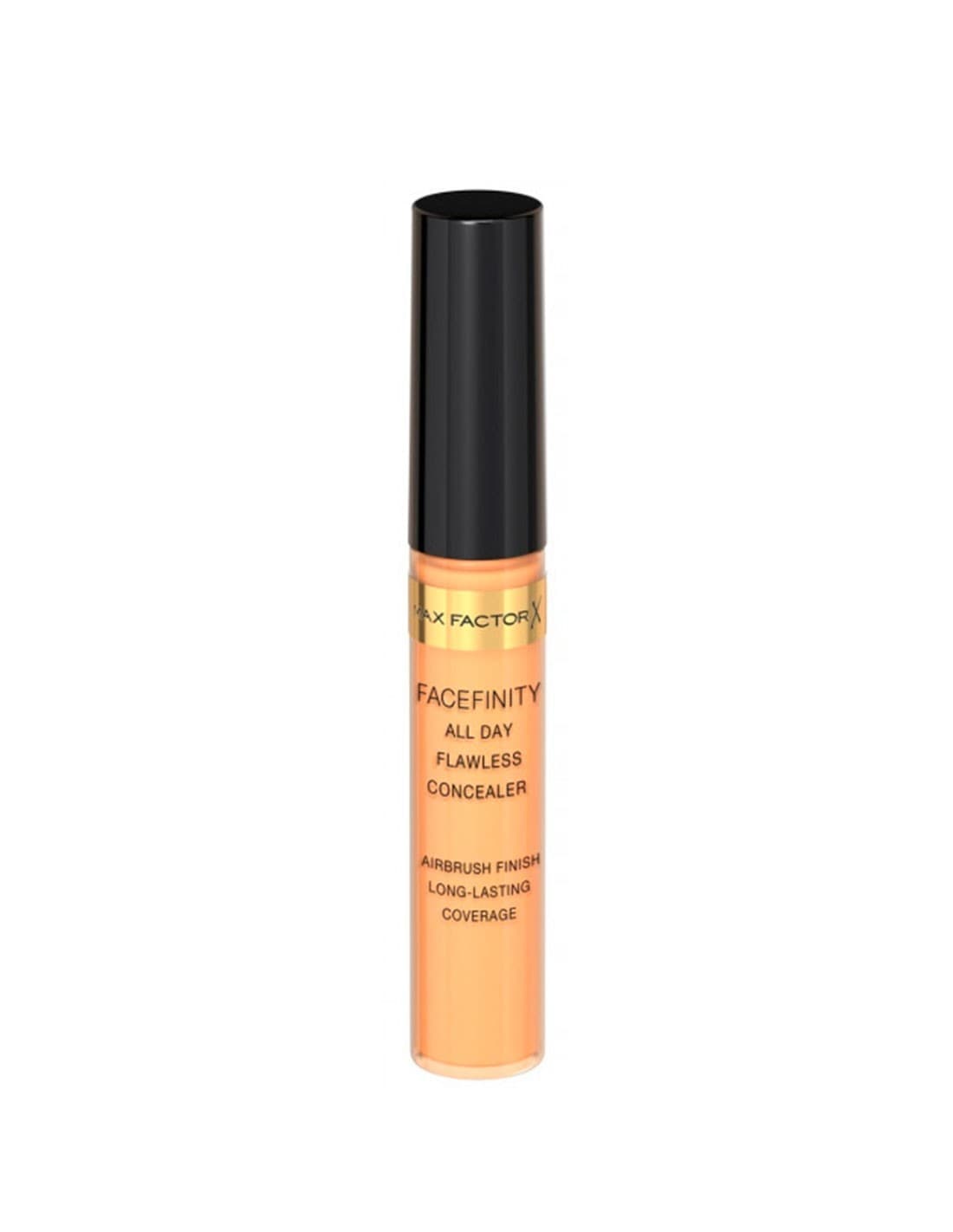 Max Factor Facefinity All Day Flawless foundation in shade 40, 7.8ml, displayed in a sleek compact with branding.