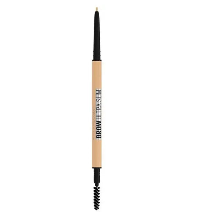 Maybelline Brow Ultra Slim Defining Eyebrow Pencil in Light Blond, featuring a slim tip for precise eyebrow shaping and filling.