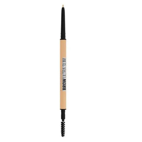 Maybelline Brow Ultra Slim Defining Eyebrow Pencil in Light Blond with a slim tip for precise brow shaping, displayed on a neutral background.