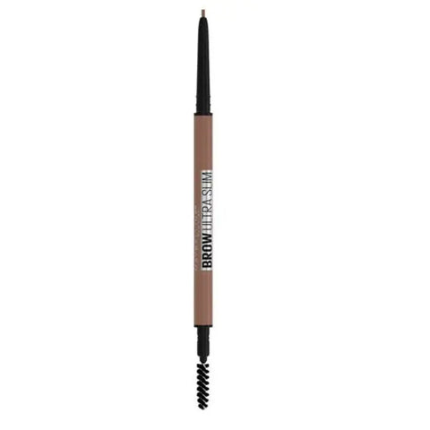 Maybelline Brow Ultra Slim Defining Eyebrow Pencil in Warm Brown, with a slim tip for precise eyebrow shaping and filling.