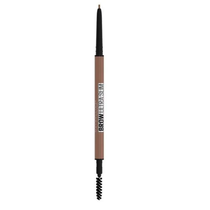 Maybelline Brow Ultra Slim Defining Eyebrow Pencil in 03 Warm Brown, with a slim design and precision tip for natural-looking brows.