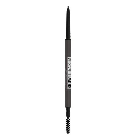 Maybelline Brow Ultra Slim Defining Eyebrow Pencil in shade 07 Black with precise tip and spoolie brush for natural eyebrow shaping.