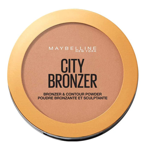 Maybelline City Bronzer & Contour Powder Makeup in 300 Deep Cool, 8g, featuring a compact with bronzer and contour powder.