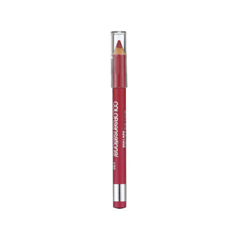 Maybelline Color Sensational Lip Liner in 547 Pleasure Red Me, with a close-up of the red lip liner pencil on a white background.