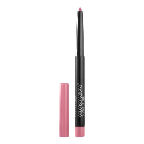 Maybelline Color Sensational Shaping Lip Liner in 60 Palest Pink, with the pencil tip and product packaging visible.
